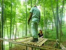 ひなた村の竹を使った竹工作の試作の写真