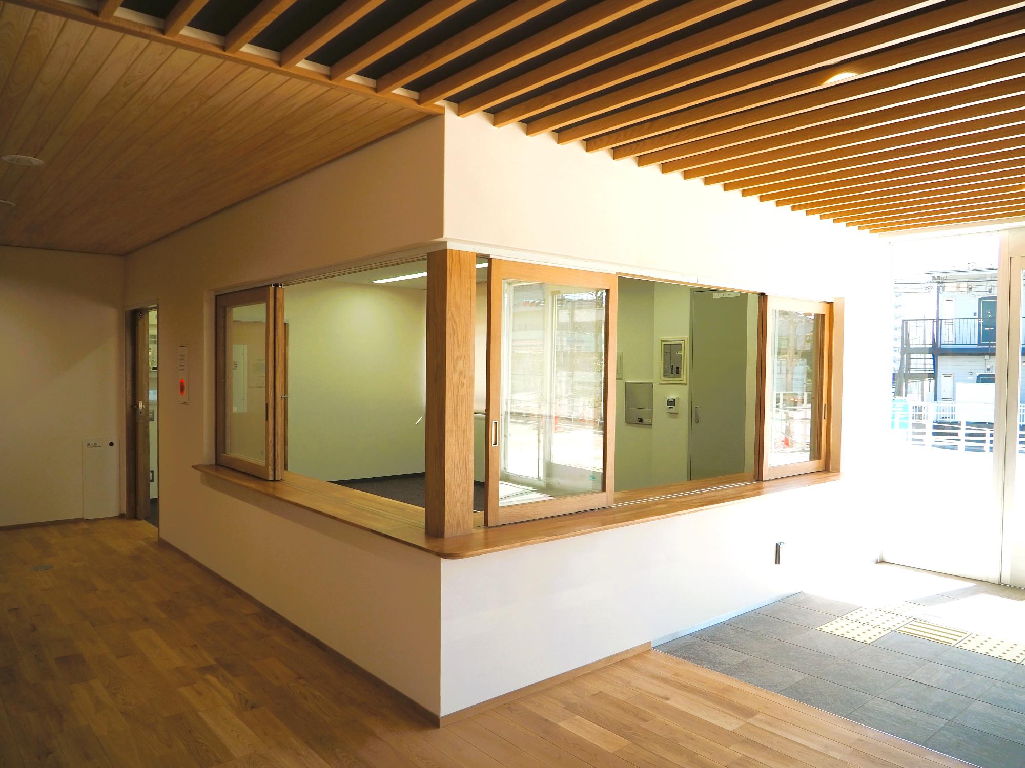 成瀬子どもクラの受付カウンター